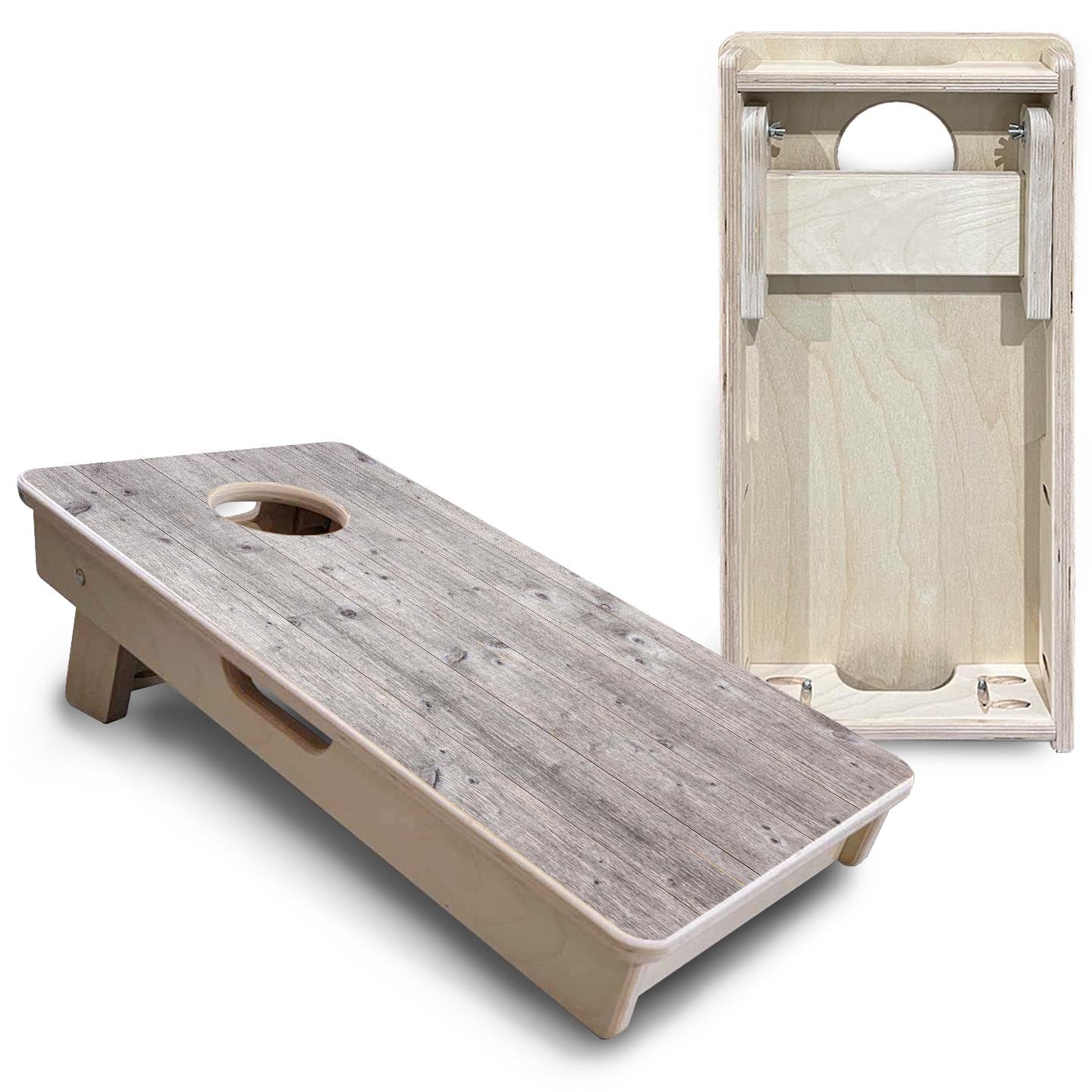 Grey Driftwood - Mini or Vacation Size Cornhole Boards Cornhole Solutions