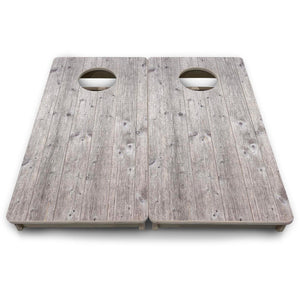 Grey Driftwood - Mini or Vacation Size Cornhole Boards Cornhole Solutions