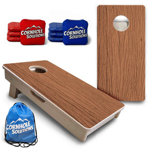 Brown Wood - Mini or Vacation Size Cornhole Boards Cornhole Solutions