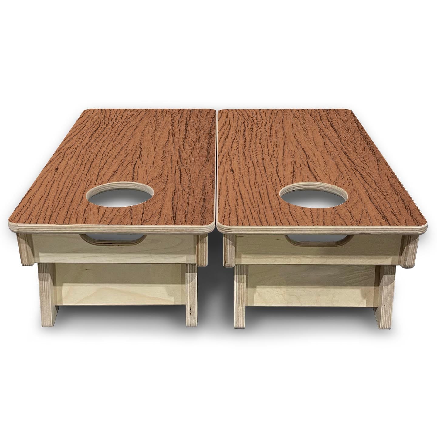 Brown Wood - Mini or Vacation Size Cornhole Boards Cornhole Solutions