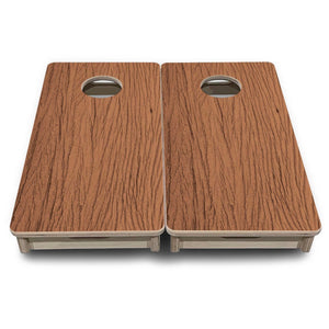 Brown Wood - Mini or Vacation Size Cornhole Boards Cornhole Solutions