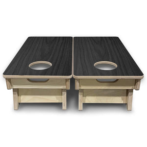 Dark Grey Wood - Mini or Vacation Size Cornhole Boards Cornhole Solutions