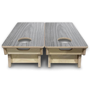 Light Grey Wood - Mini or Vacation Size Cornhole Boards Cornhole Solutions