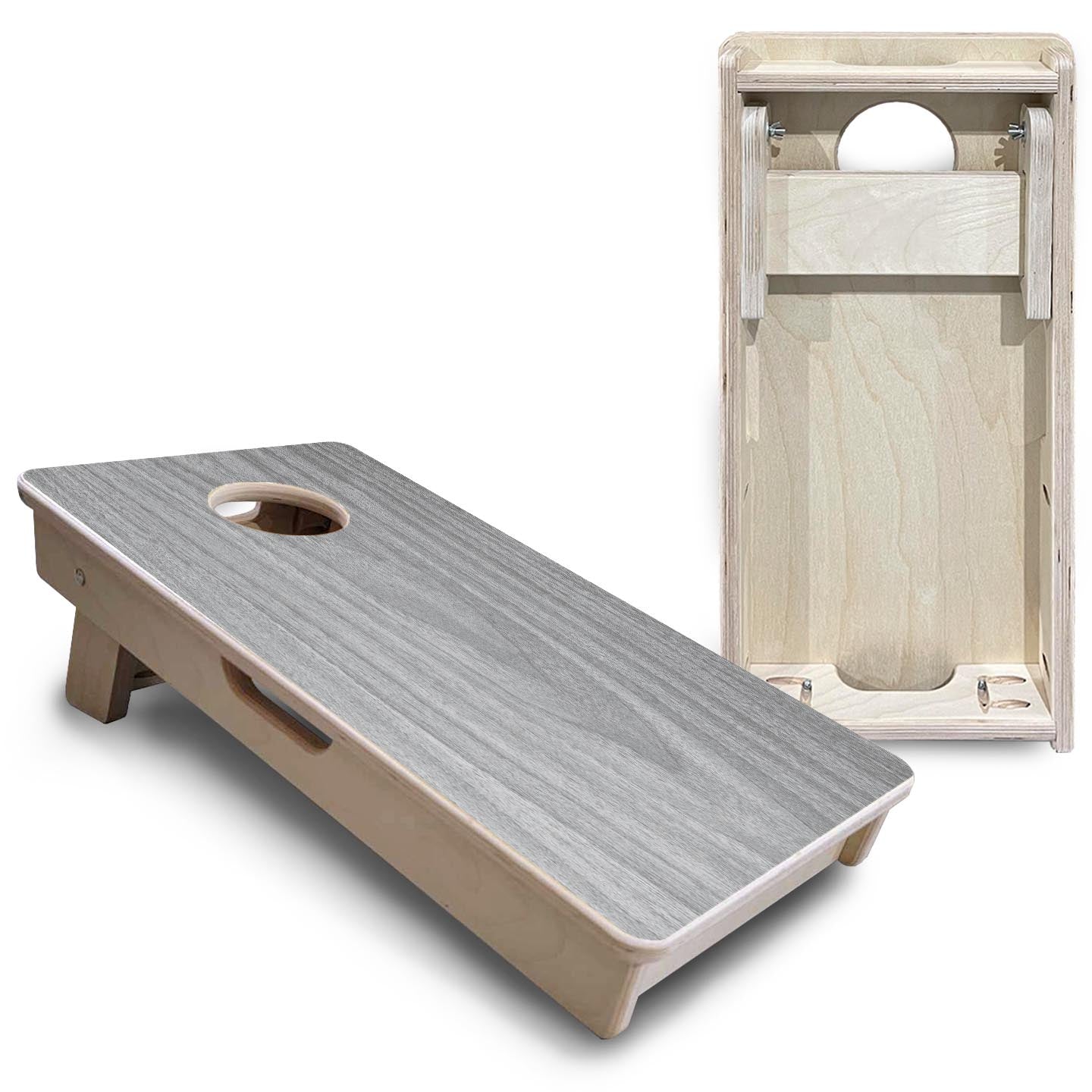 Light Grey Wood - Mini or Vacation Size Cornhole Boards Cornhole Solutions