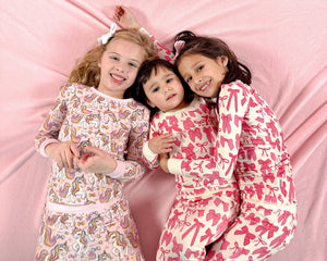 Hot Pink Bow | Two-Piece Pajama Set