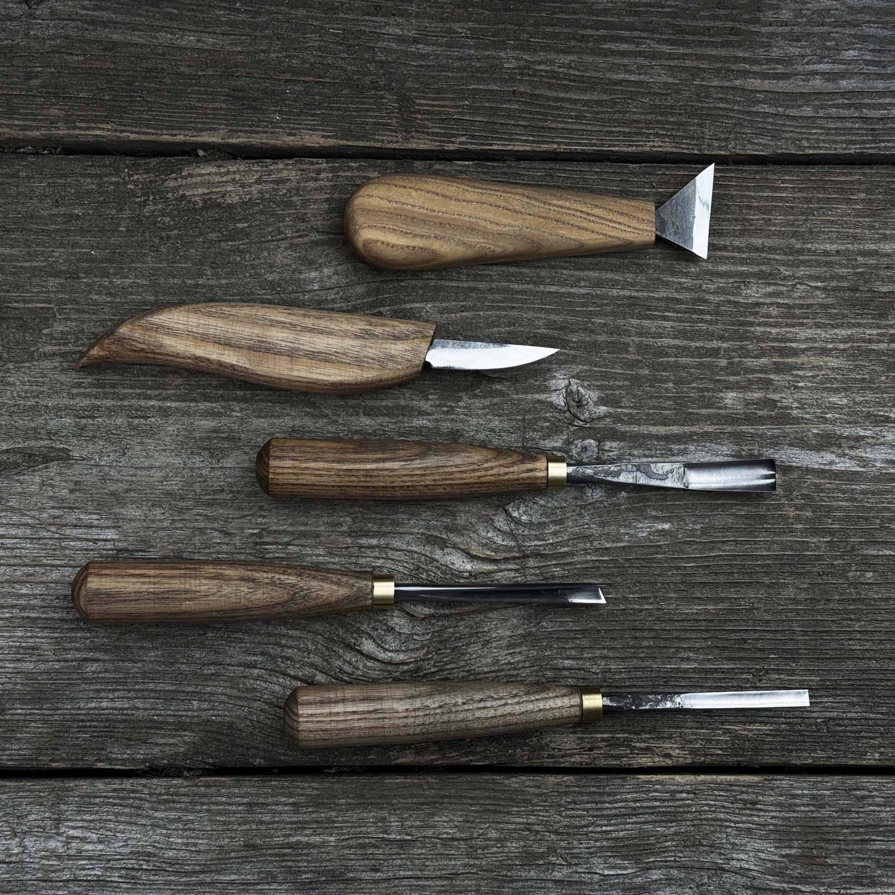 5-Piece Wood Carving Tool Set – Carving Knives, Chisels & Gouges