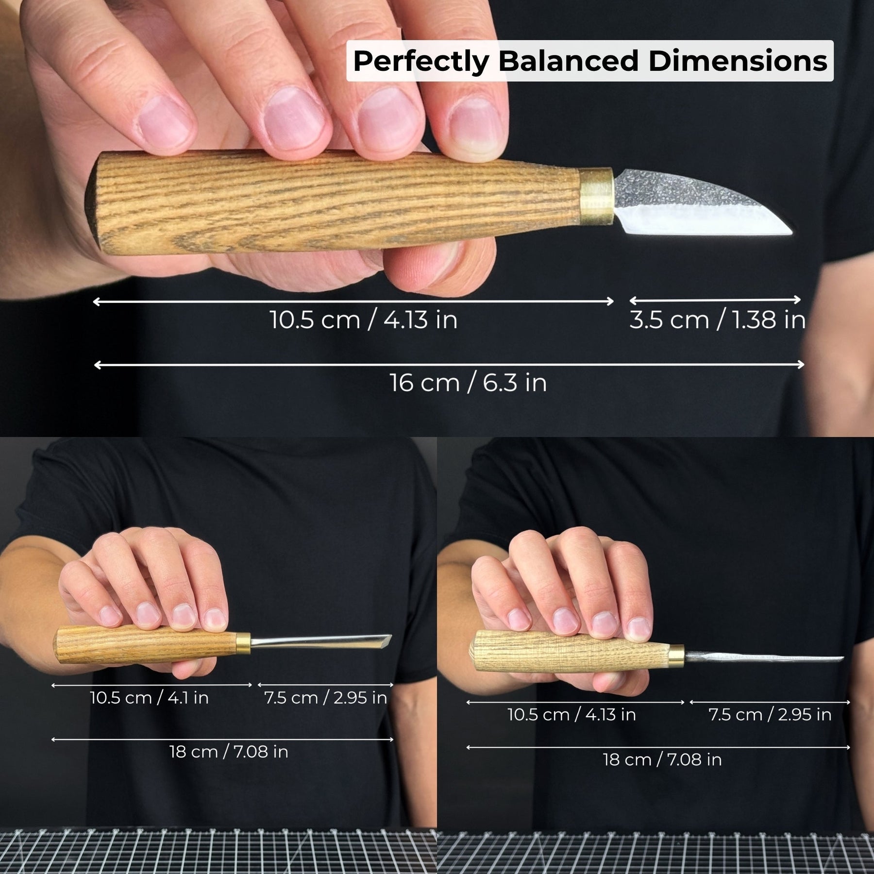 5-Piece Wood Carving Tool Set with Sharpening Board & Leather Case