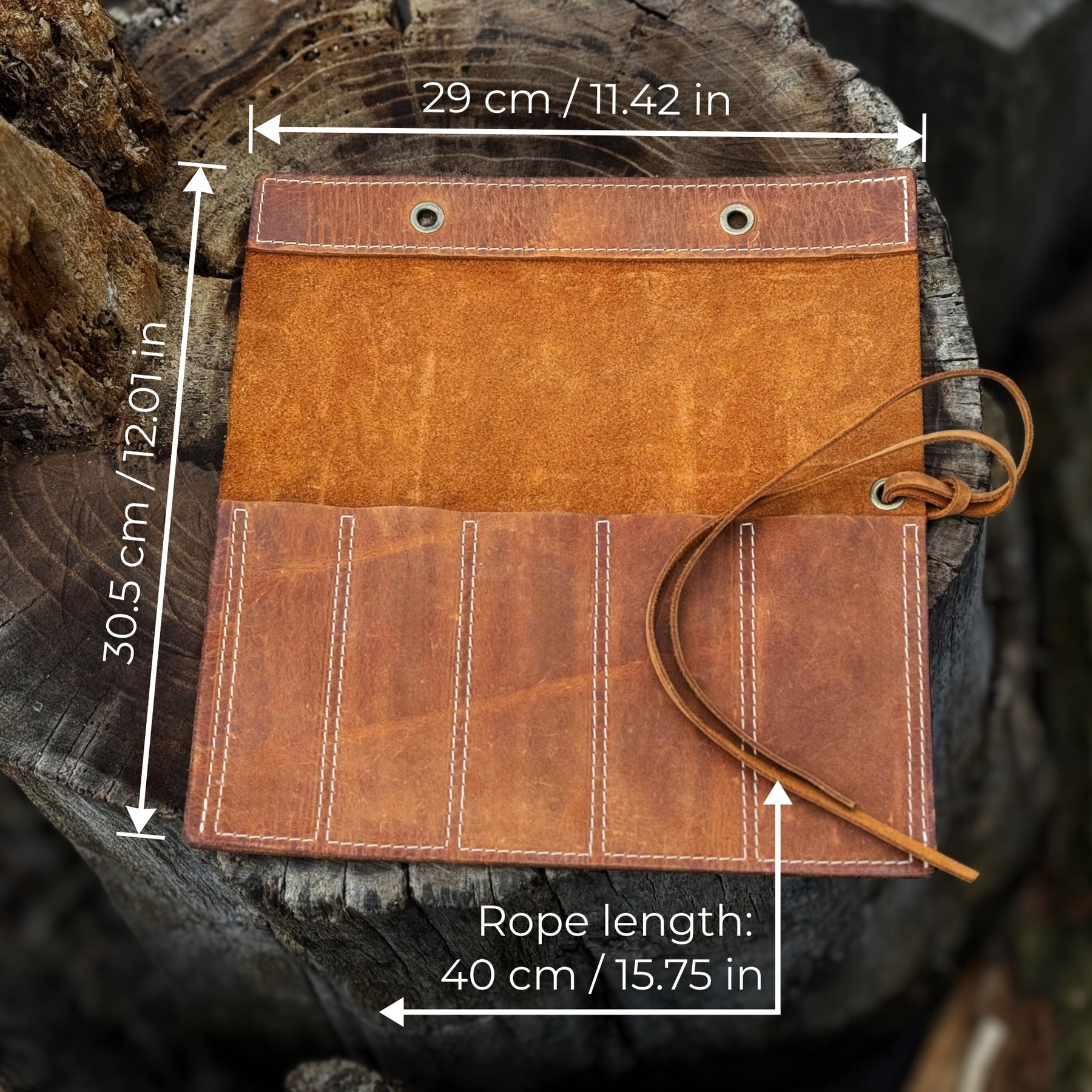 5 Pocket Leather Chisel Roll