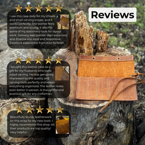 5 Pocket Leather Chisel Roll