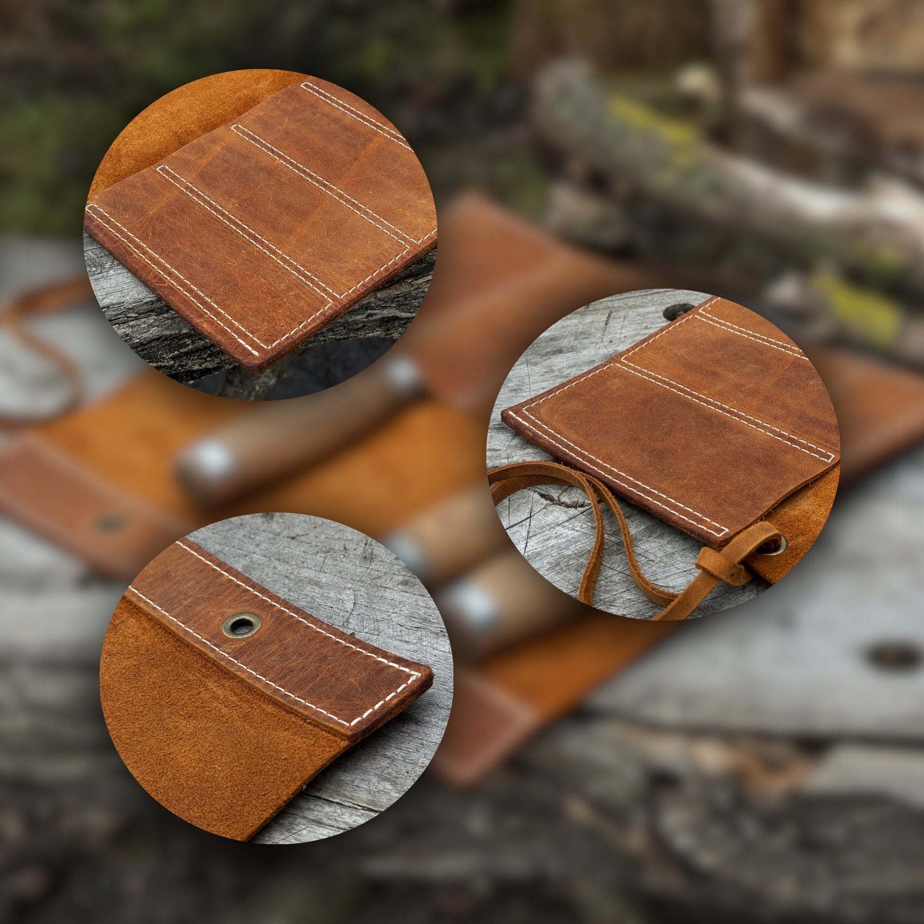 5 Pocket Leather Chisel Roll