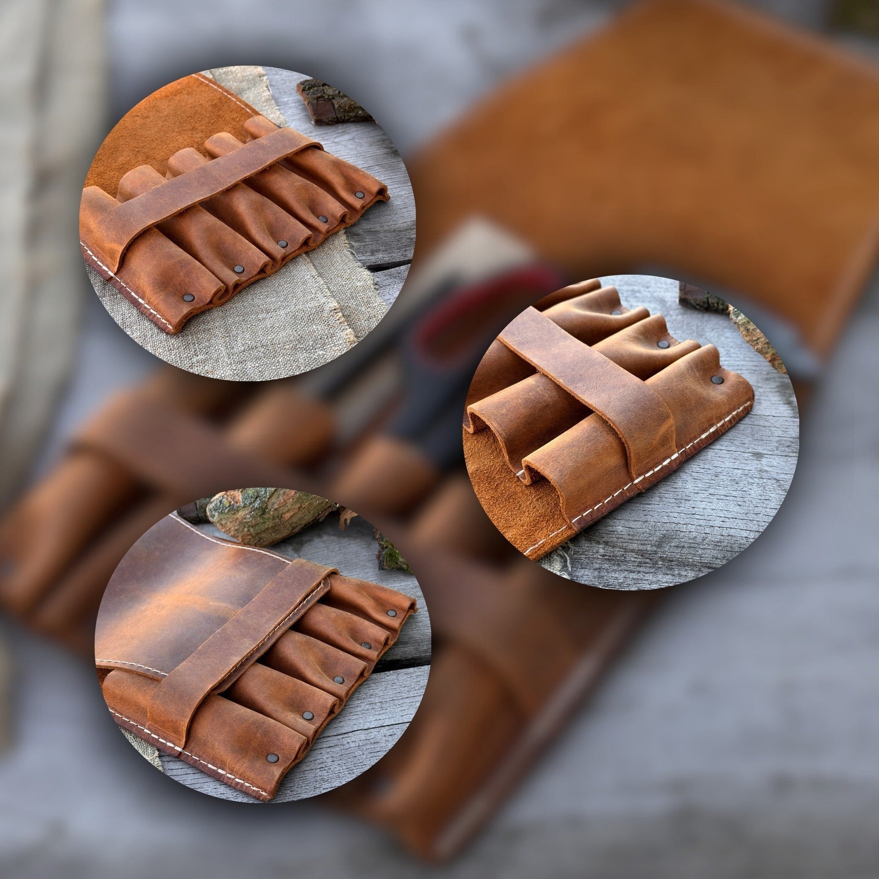 5-Pocket Leather Tool Case
