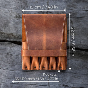 5-Pocket Leather Tool Case