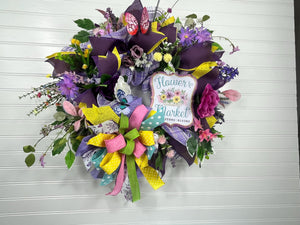 Flower Market Spring Wreath | Wildflowers & Butterfly by Bouge Creations, view 7