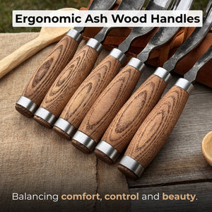 6-Piece Long Bent Gouge Set