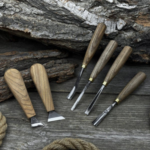 6-Piece Wood Carving Tool Set – Knives, Gouges & Chisels for Detail Work