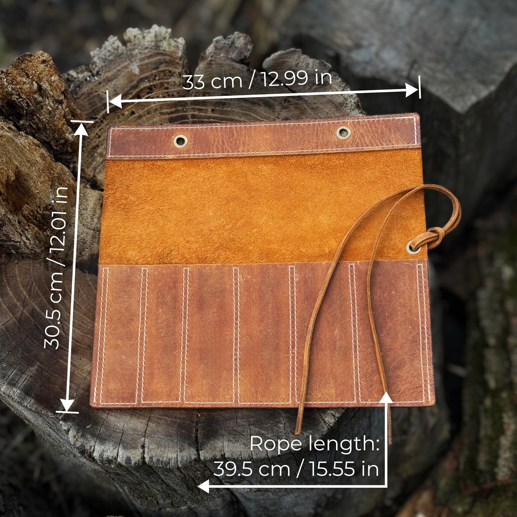 6 Pocket Leather Chisel Roll