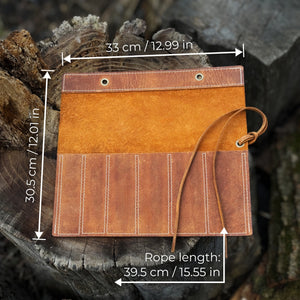 6 Pocket Leather Chisel Roll