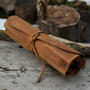 6 Pocket Leather Tool Roll