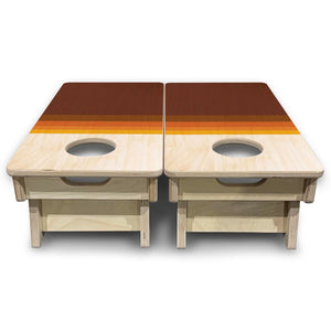 Retro Gradient - Mini or Vacation Size Cornhole Boards Cornhole Solutions