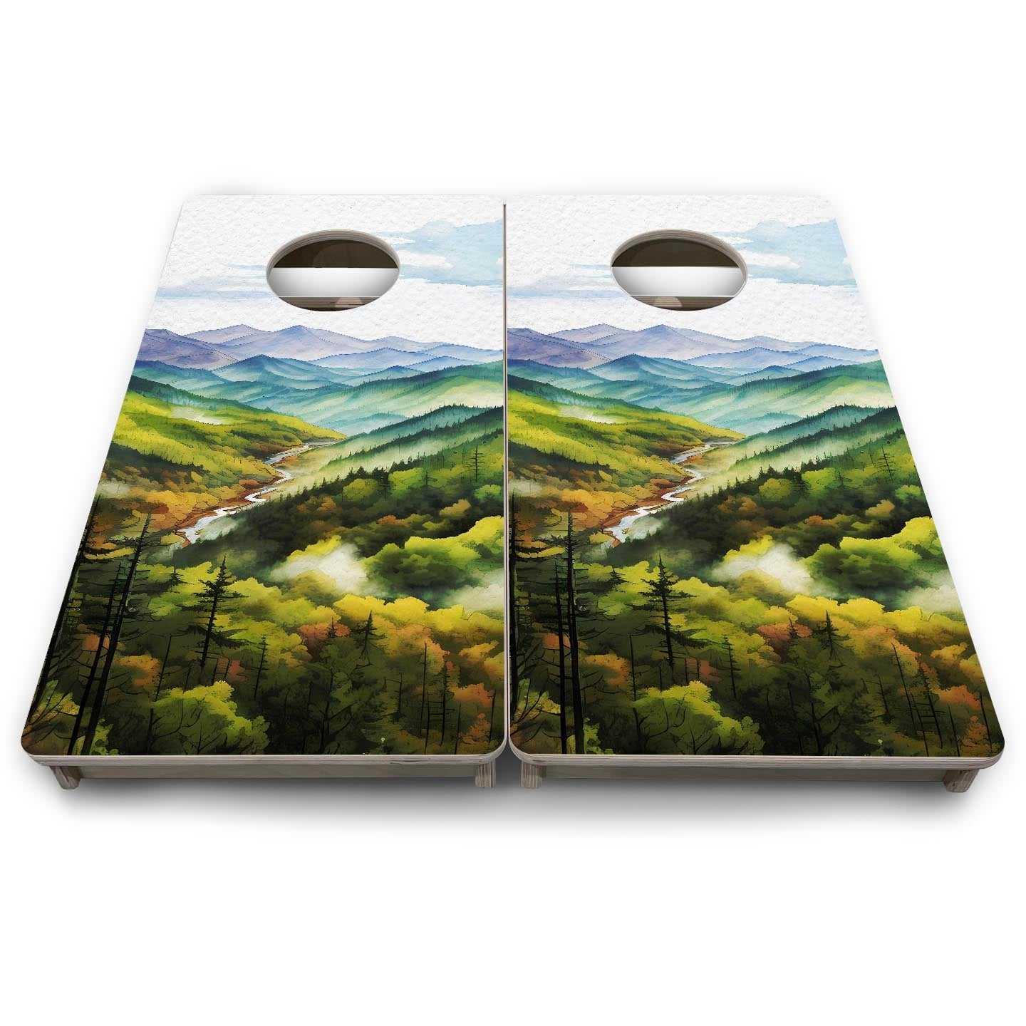 Smoky Mountains - Mini or Vacation Size Boards Cornhole Solutions