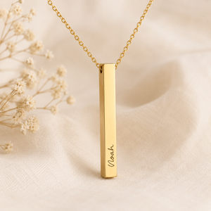 Custom Handwriting Bar Necklace