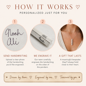 Custom Handwriting Bar Necklace