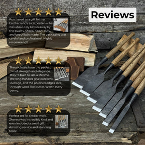 7-Piece Long Timber Framing Chisel Set