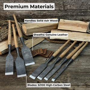7-Piece Long Timber Framing Chisel Set