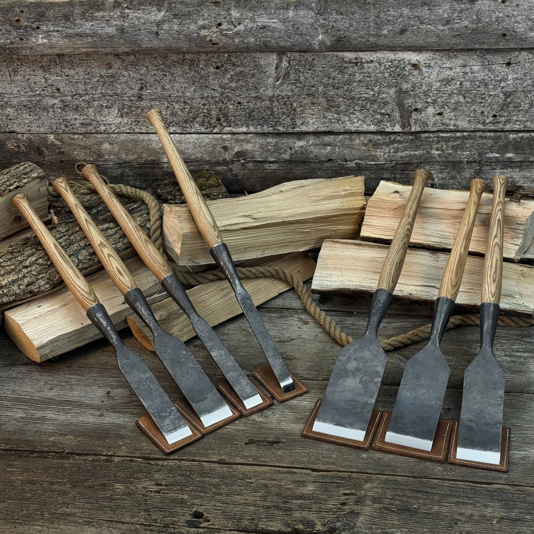 7-Piece Long Timber Framing Chisel Set