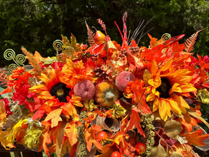 Fall Sunflower Pumpkin Centerpiece | Autumn Arrangement by Bouge Creations, view 4