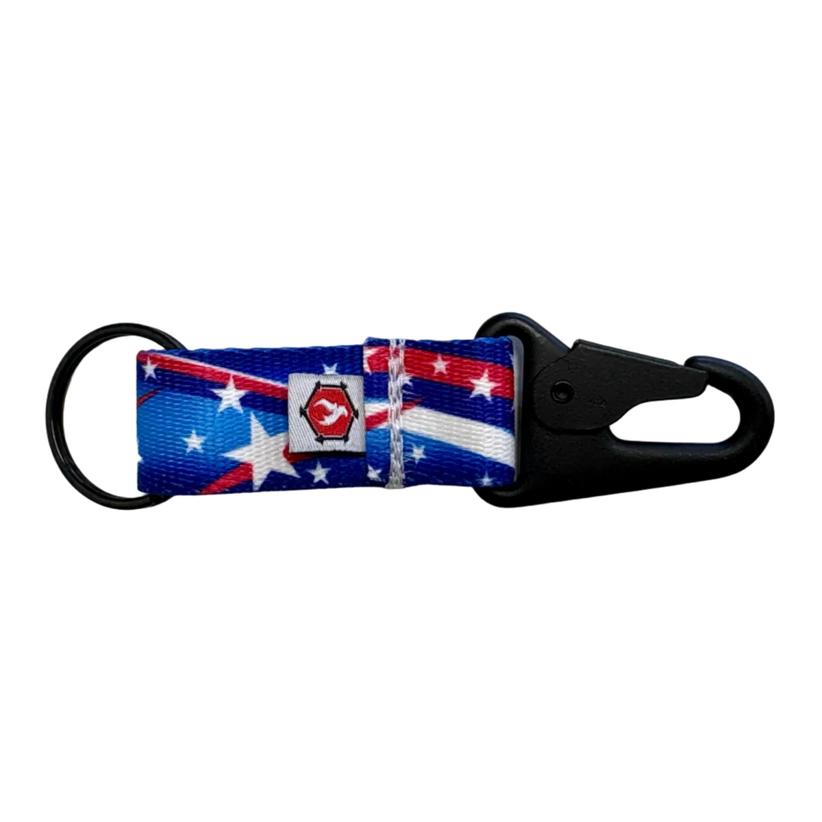 The Chauffeur - American Flag Edition - Durable Keychain Clip detail view by Recycled Firefighter