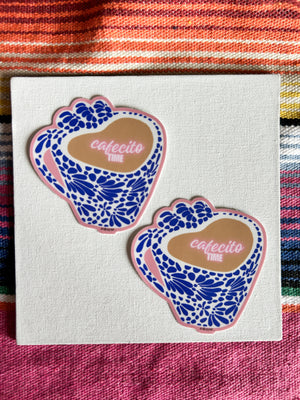 Cafecito time sticker