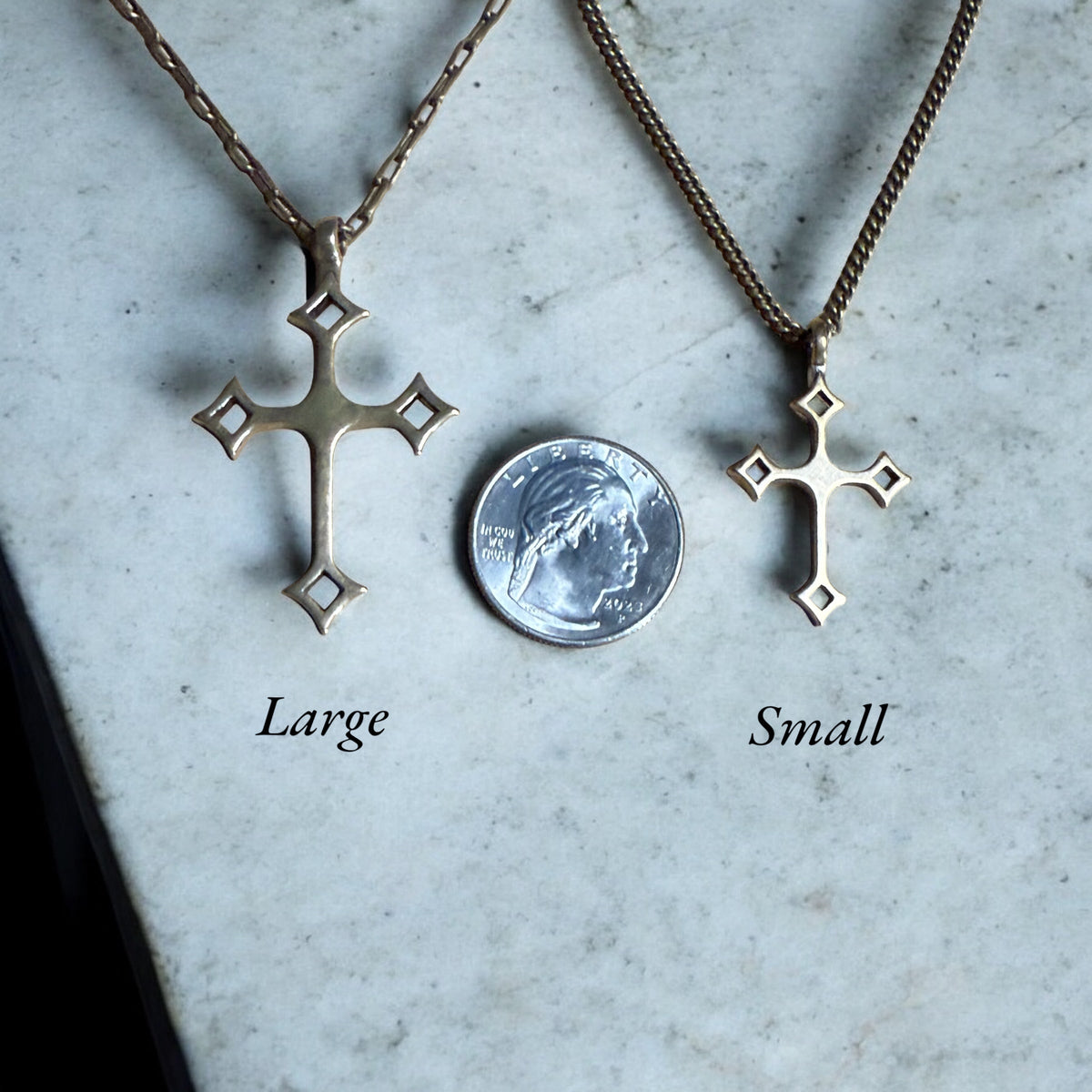 Gothic Medieval Cross Necklace - Bronze by Forged By Fire — view 4 of 8