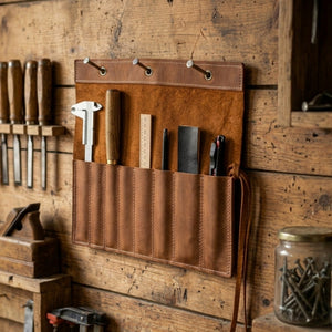 8 Pocket Leather Chisel Roll