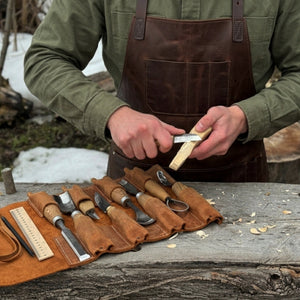 8 Pocket Leather Tool Roll