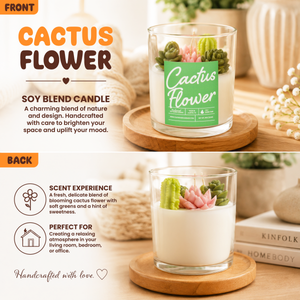 Cactus Flower Container Candle
