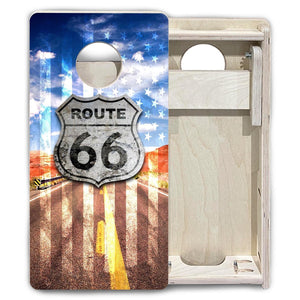 Route 66 - Mini or Vacation Size Cornhole Boards Cornhole Solutions