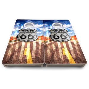 Route 66 - Mini or Vacation Size Cornhole Boards Cornhole Solutions
