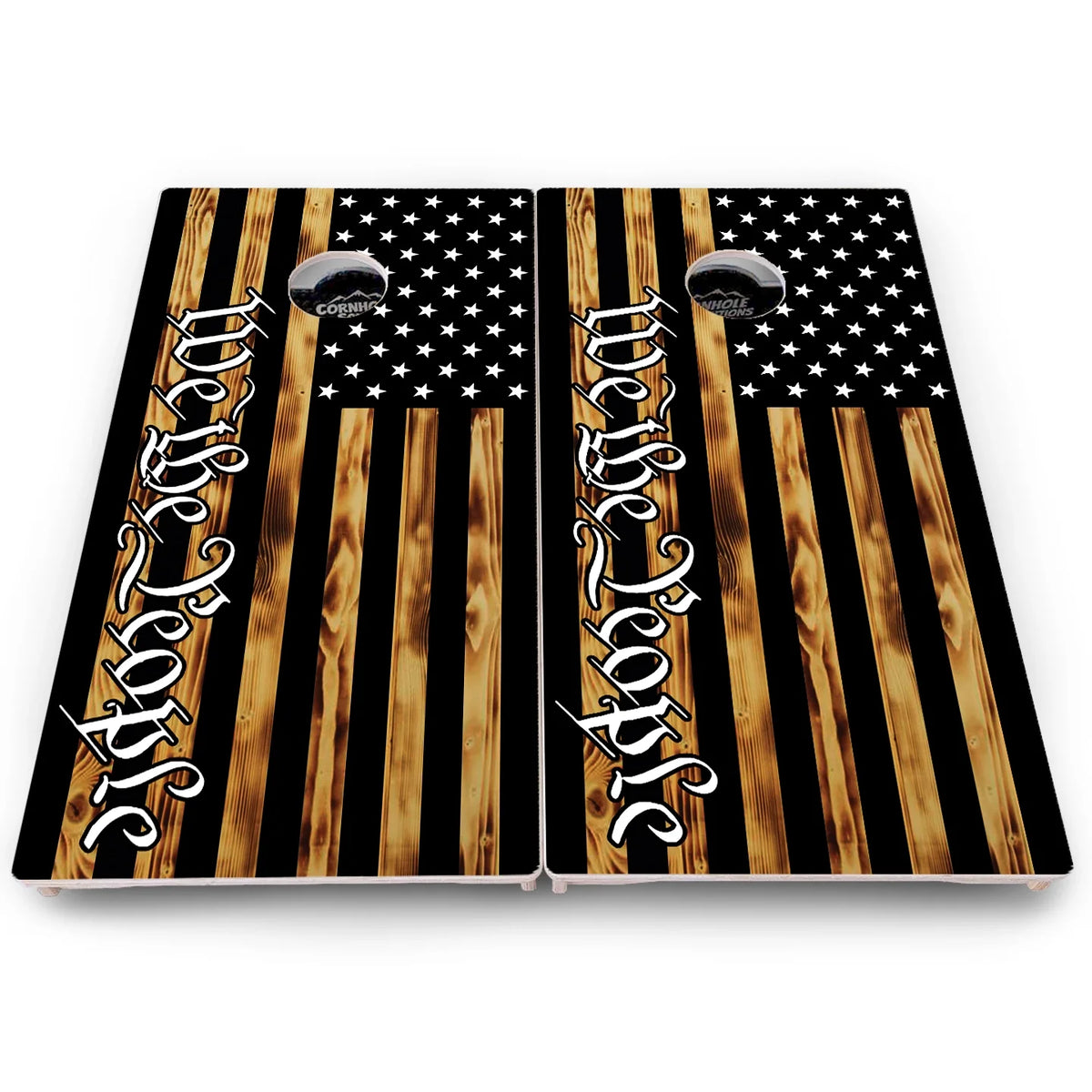 Rustic WTP Flag Cornhole Boards – Pro Lite or Pro Elite