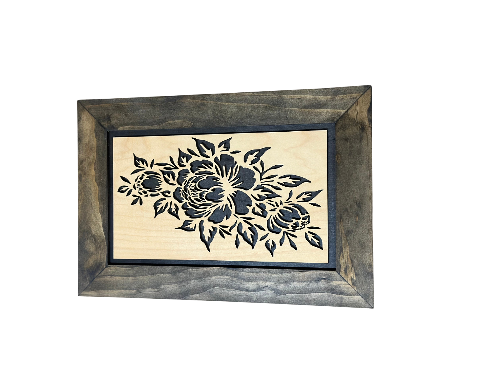 Peony Jacobean wall mounted hidden gun cabinet detail view