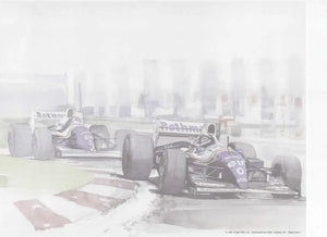 Rothmans Williams F1 Racing Art Print: Formula 1 Cars in Action, Vintage Motorsport Poster