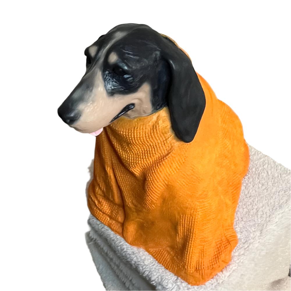 Tennessee Volunteers Mascot, Smokey, in Big Orange Knit Blanket - for Garden, Yard, Home Decor and Porch.