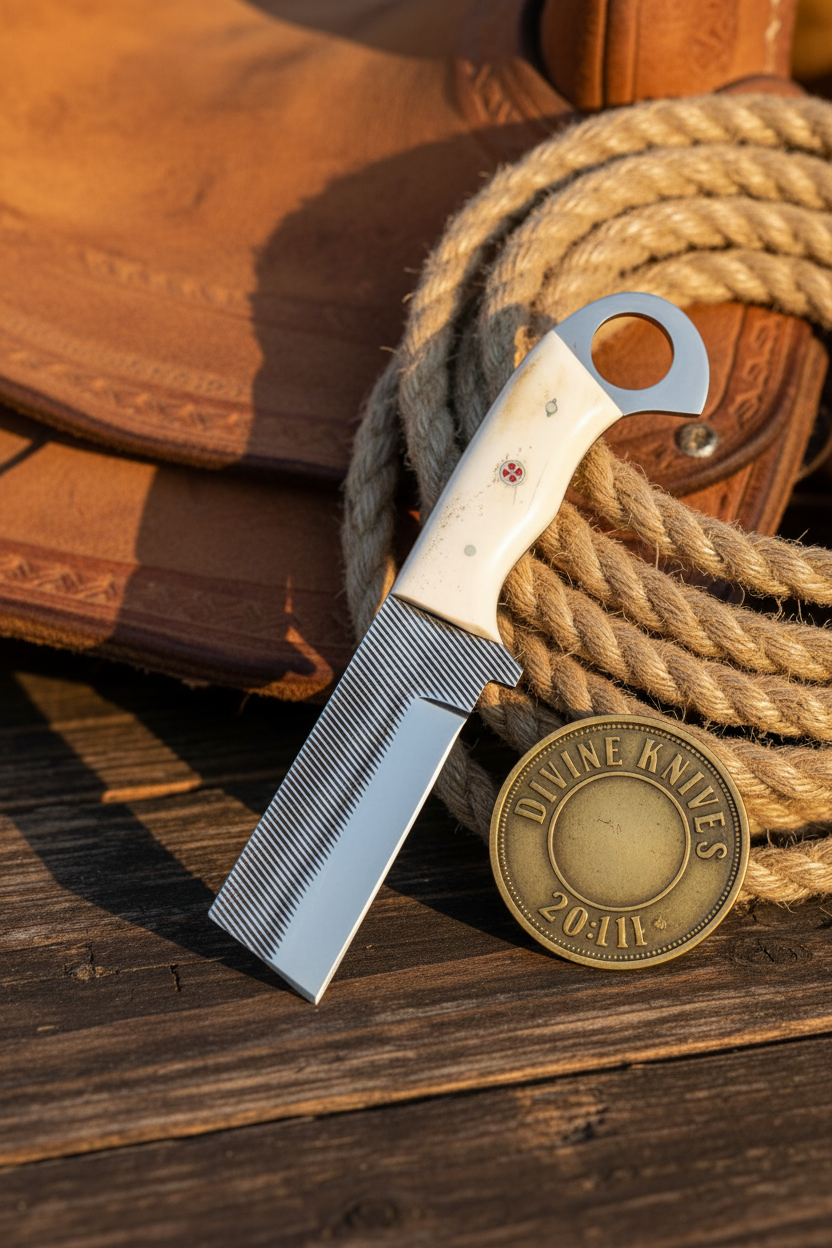 Rasp Steel Bone Bull Cutter with File Texture and Ring Handle