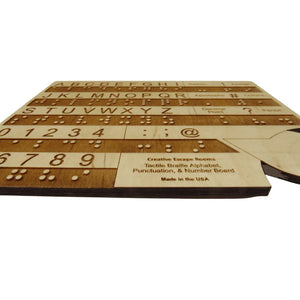 Advanced Braille Alphabet Number and Punctuation Learning Board Creative Escape Rooms