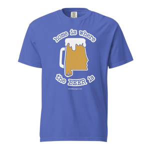 Alabama Beer Mug Tee - Home Is Where The Beer Is - COMFORT COLORS BRAND TEE Drink Beer Gear