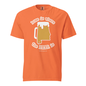 Alabama Beer Mug Tee - Home Is Where The Beer Is - COMFORT COLORS BRAND TEE Drink Beer Gear
