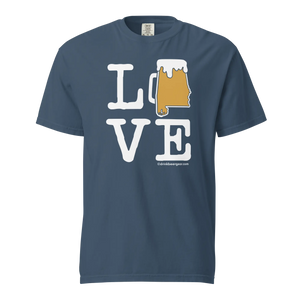 Alabama Beer Mug Tee - LOVE - COMFORT COLORS BRAND TEE Drink Beer Gear