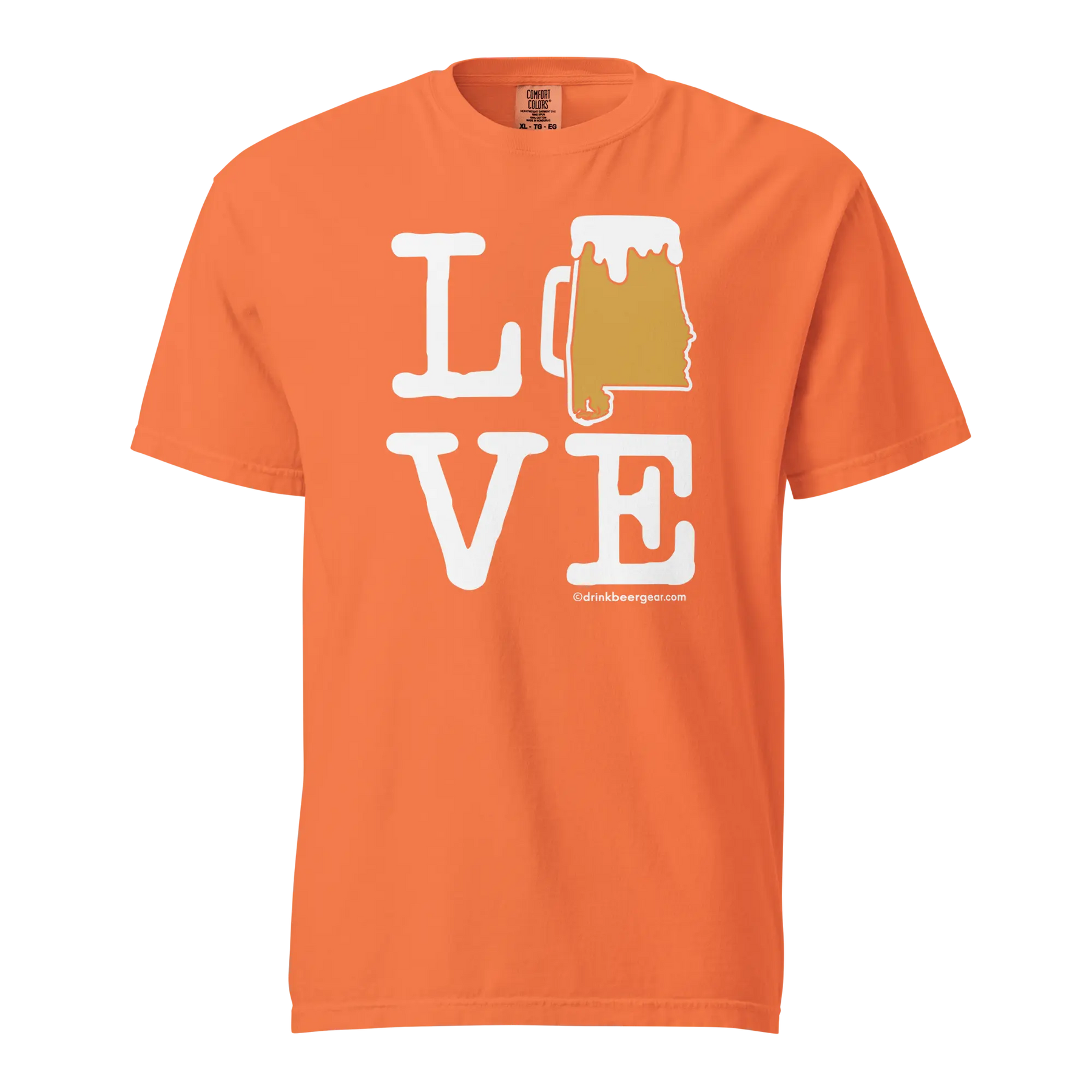 Alabama Beer Mug Tee - LOVE - COMFORT COLORS BRAND TEE Drink Beer Gear