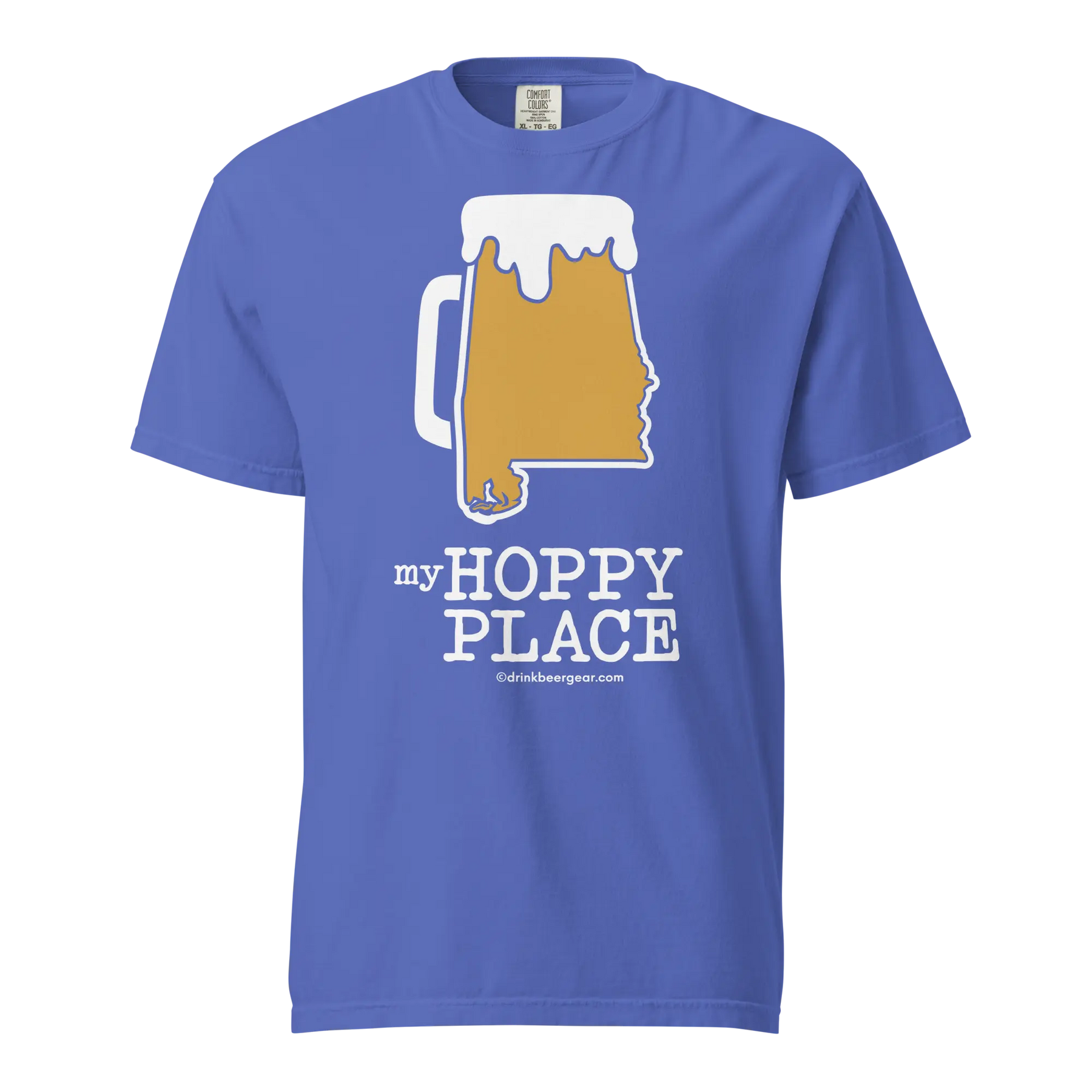 Alabama Beer Mug Tee - My Hoppy Place - COMFORT COLORS BRAND TEE Drink Beer Gear