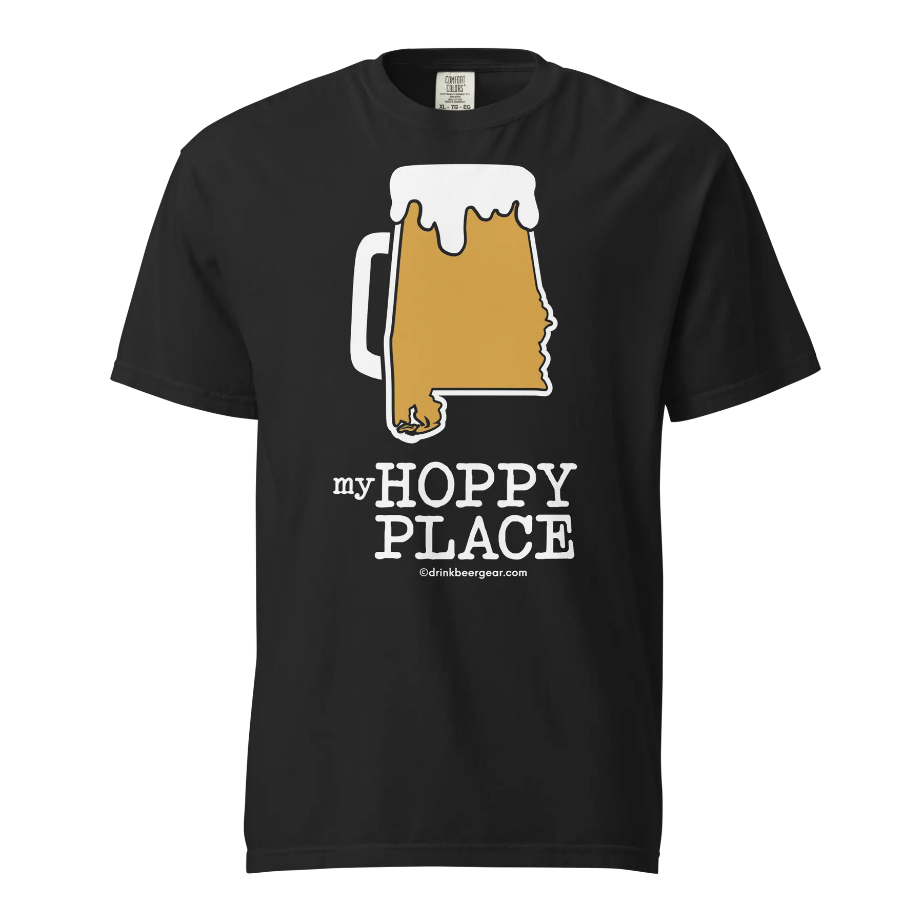 Alabama Beer Mug Tee - My Hoppy Place - COMFORT COLORS BRAND TEE Drink Beer Gear